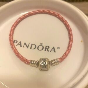 Pandora Pink Leather Bracelet